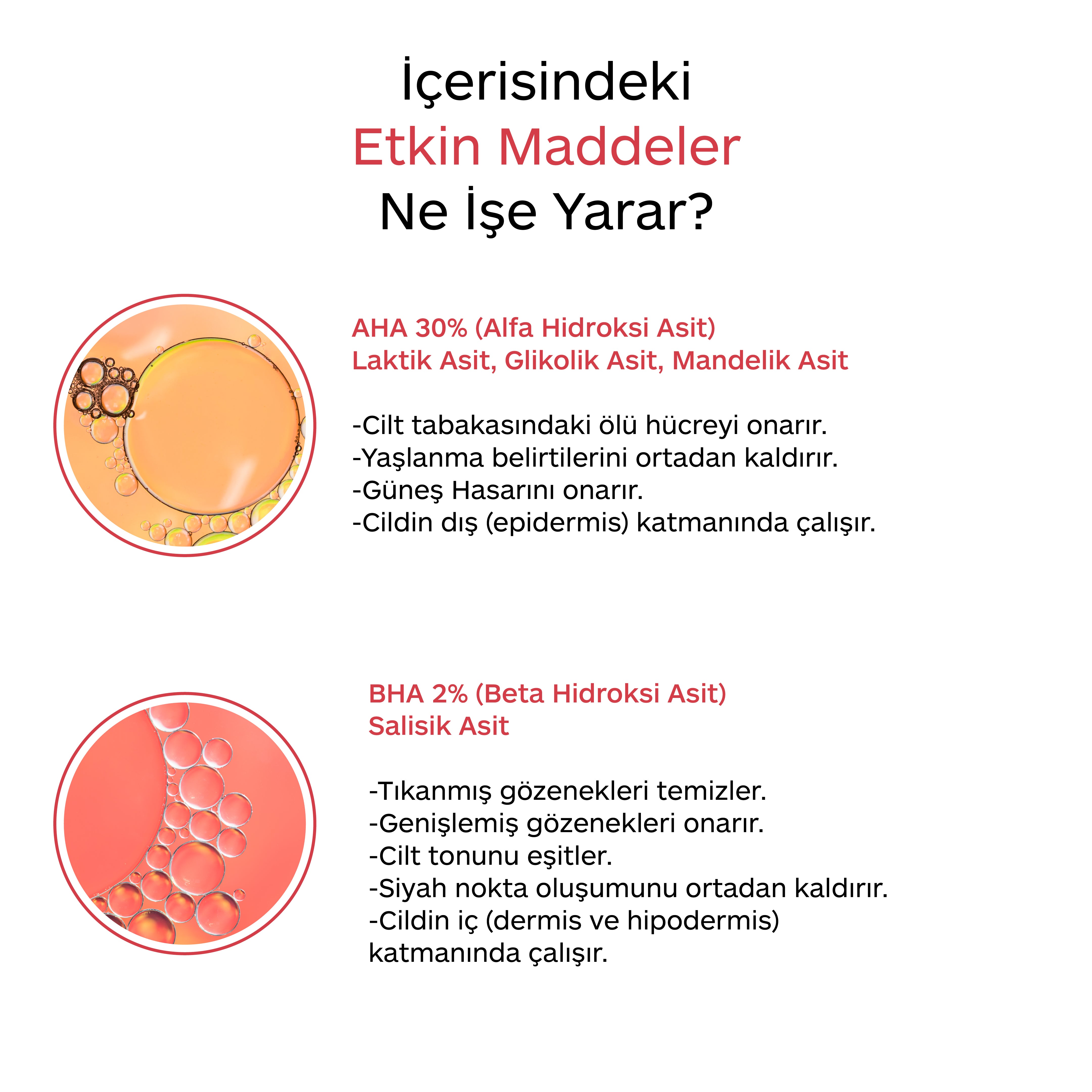 AHA 30% + BHA 2% CİLT SERUMU - CANLANDIRICI & CİLT TONU EŞİTLEYİCİ